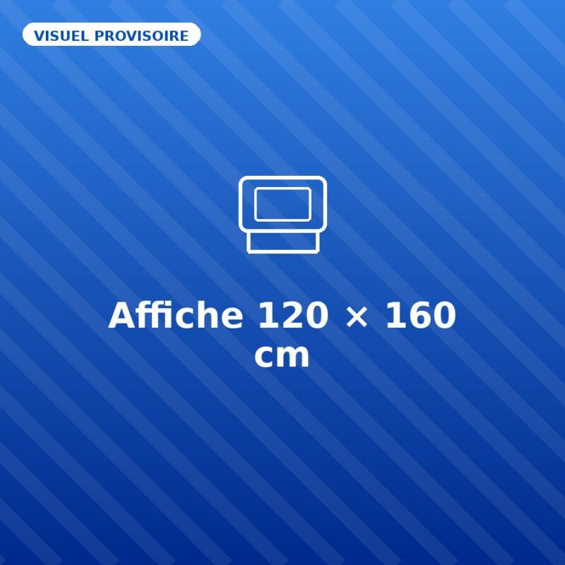 Affiche 120 × 160 cm — visuel provisoire, à remplacer par votre propre photo