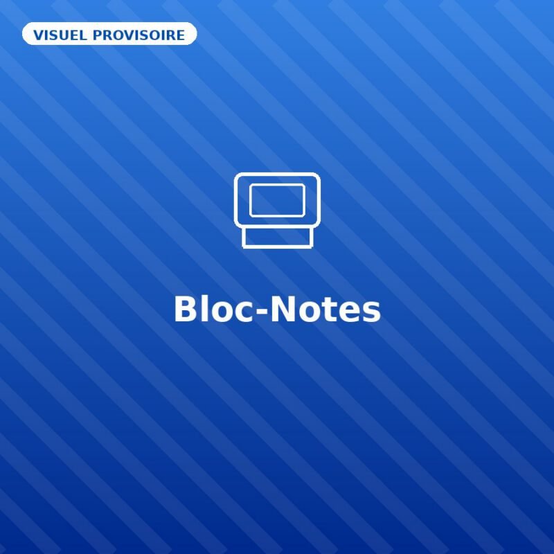Bloc-Notes — visuel provisoire, à remplacer par votre propre photo
