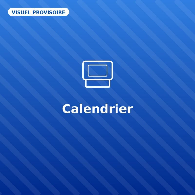 Calendrier — visuel provisoire, à remplacer par votre propre photo