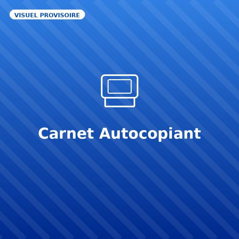 Carnet Autocopiant — visuel provisoire, à remplacer par votre propre photo