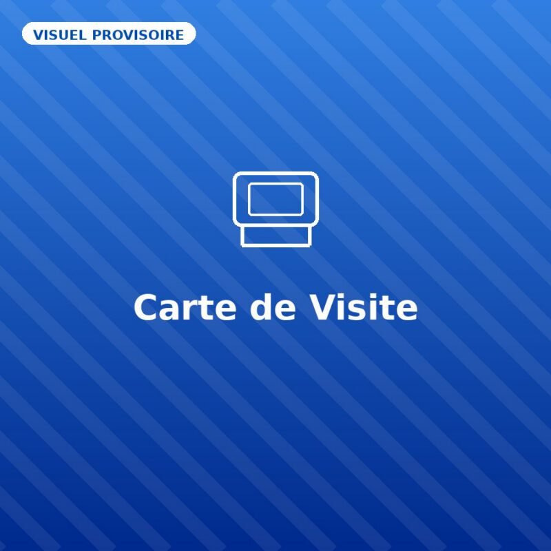 Carte de Visite — visuel provisoire, à remplacer par votre propre photo