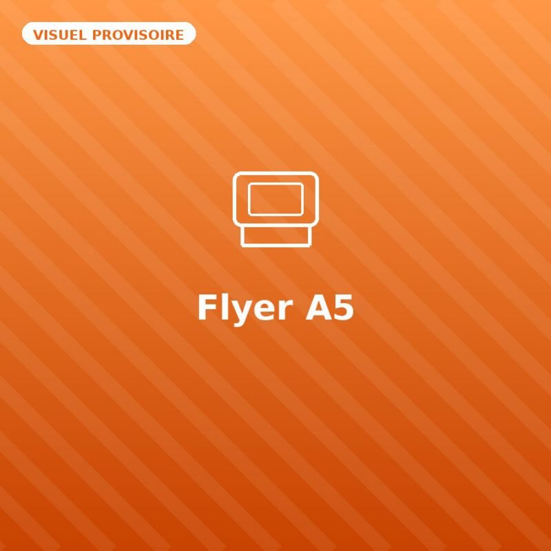 Flyer A5 — visuel provisoire, à remplacer par votre propre photo