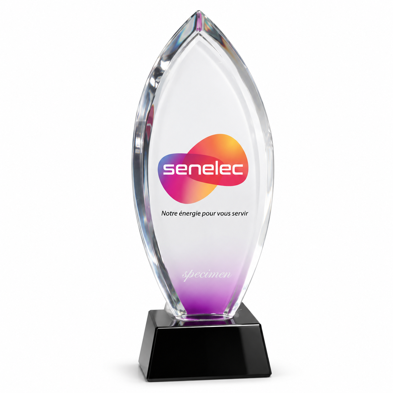 Trophée personnalisé fabriqué par BOP IMPRESSION pour Yaas Hôtels